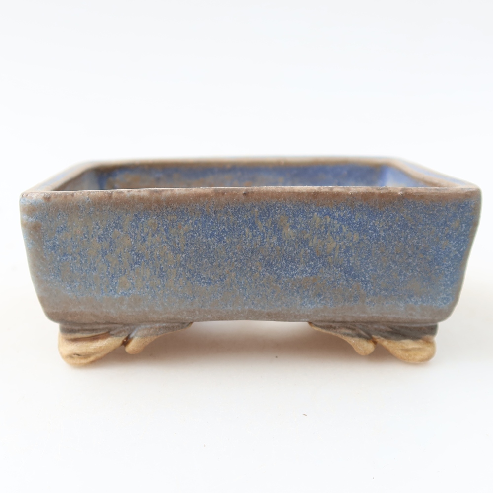 Vaso da bonsai in ceramica 10 x 8 x 4 cm, colore blu