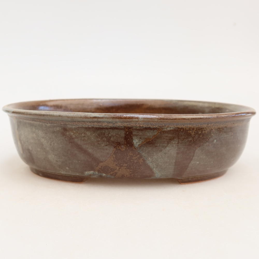 Vaso da bonsai in ceramica 19 x 14,5 x 5 cm, colore marrone