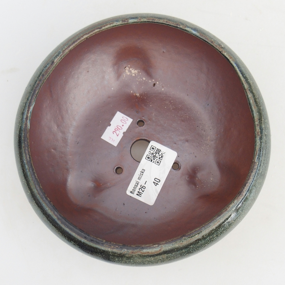 Ciotola per bonsai in ceramica 15 x 15 x 7 cm, verde