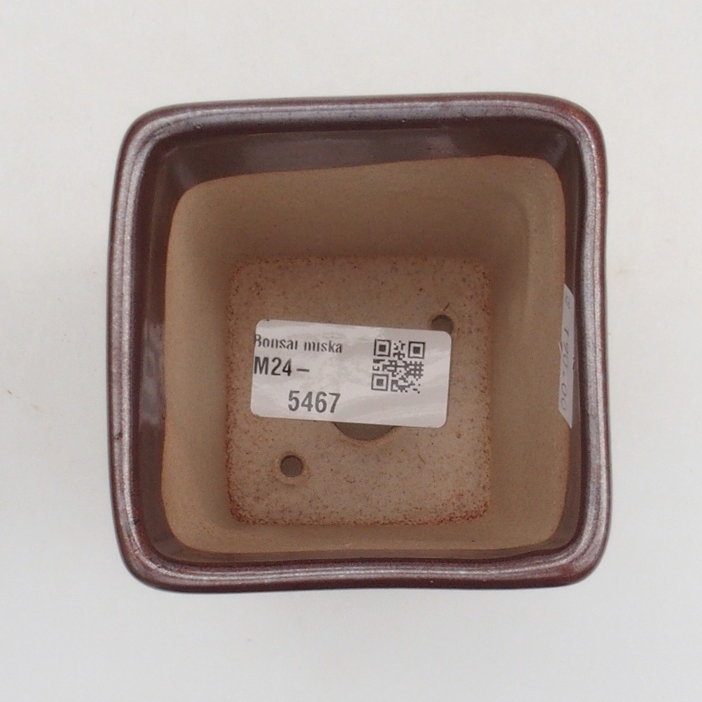 Ciotola per bonsai in ceramica 8 x 8 x 10 cm, marrone