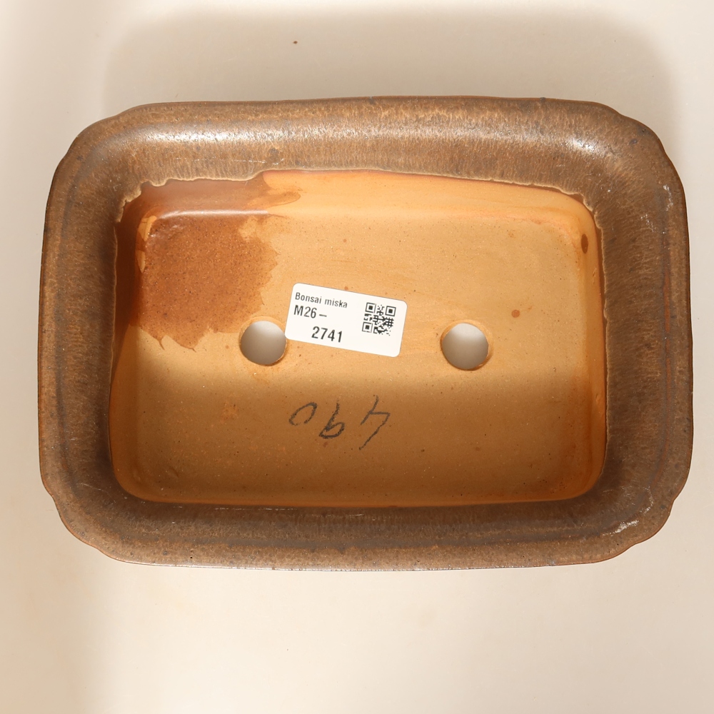 Ciotola in ceramica  20 x 15,5 x 5,5 cm, colore marrone