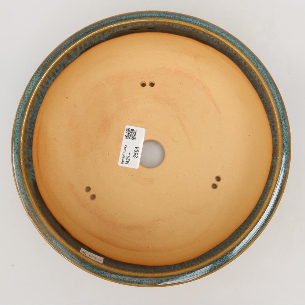 Vaso da bonsai in ceramica 23 x 23 x 7 cm, colore blu