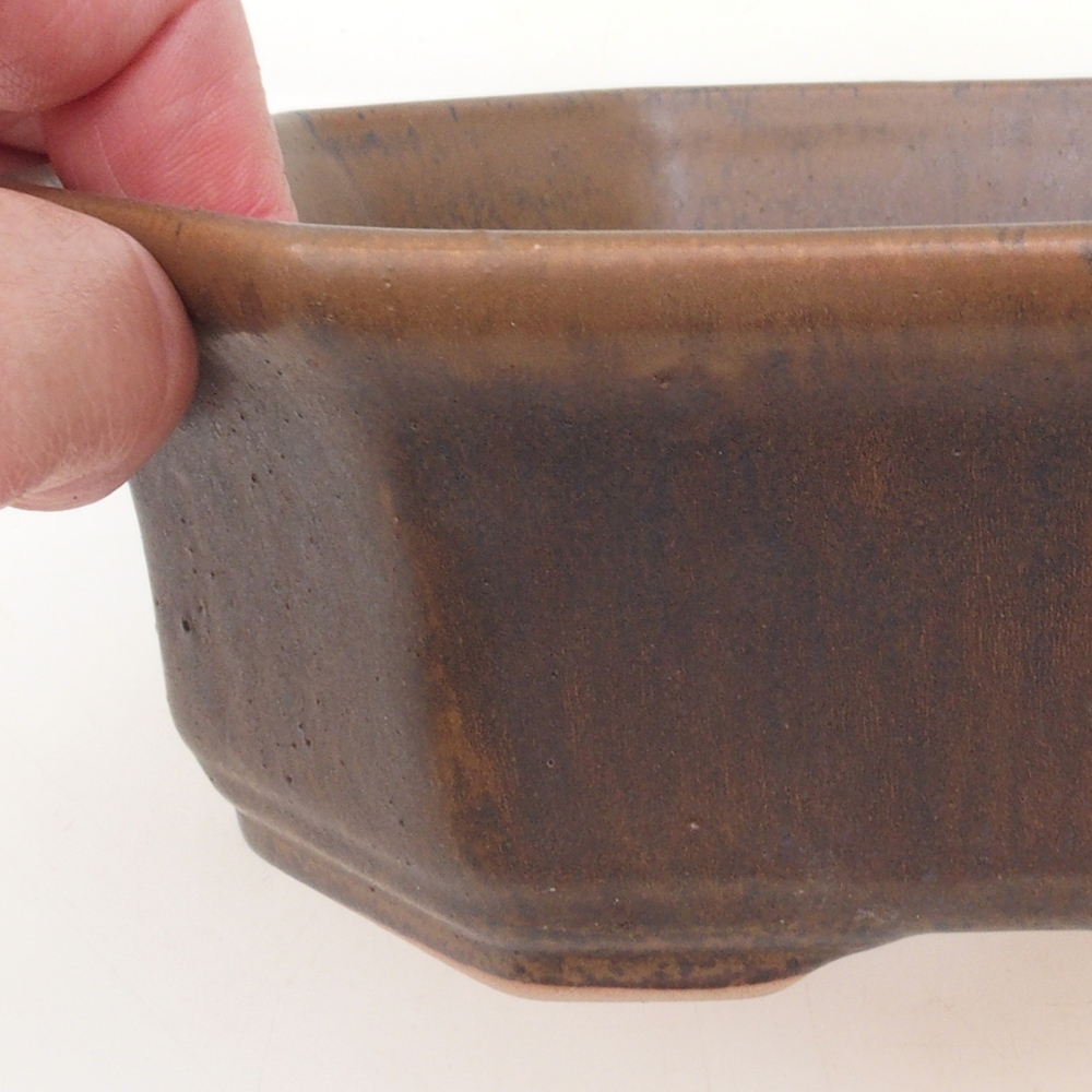 Ciotola per bonsai H14 - 17,5 x 17,5 x 6 - marrone