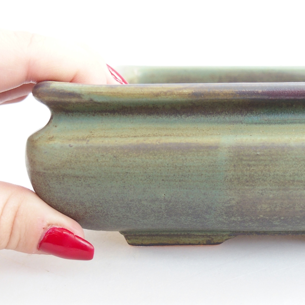 Ciotola bonsai in ceramica 26 x 26 x 8 cm, colore rosso