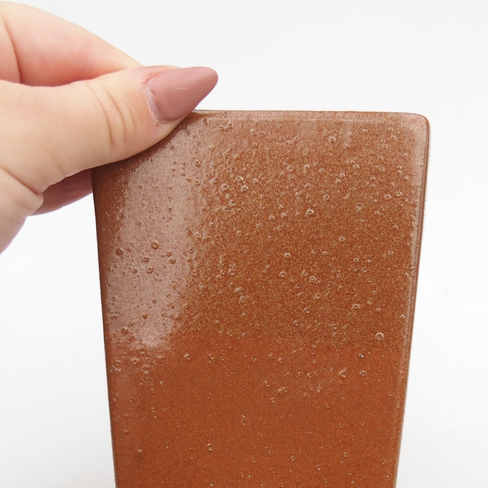 Ciotola bonsai in ceramica 9 x 9 x 12,5 cm, marrone