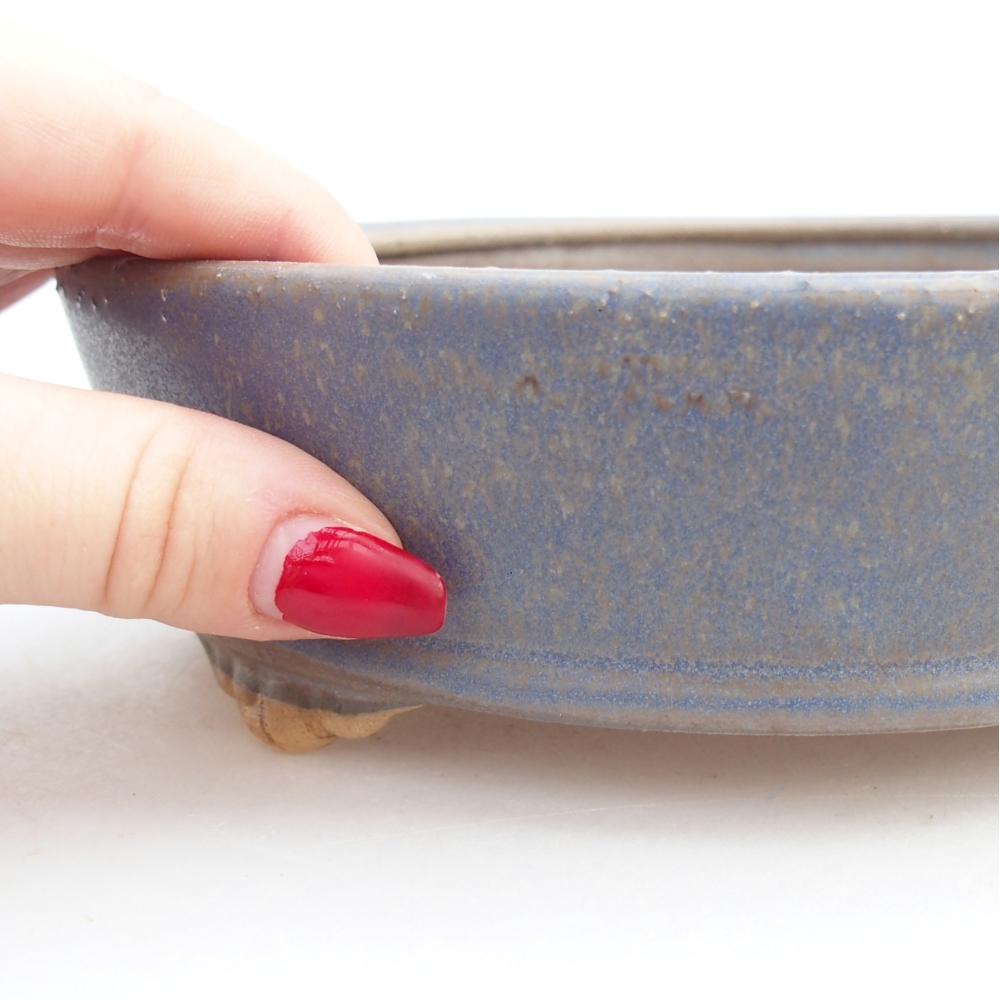 Ciotola bonsai in ceramica 18 x 18 x 5 cm, colore blu