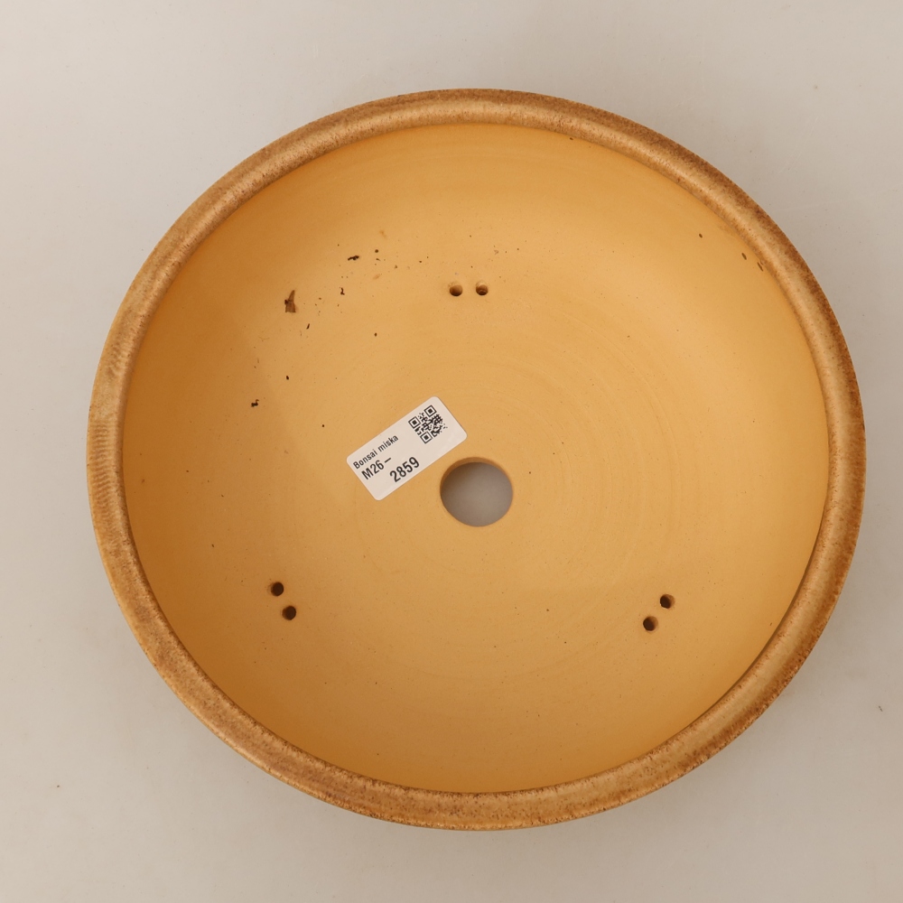 Vaso da bonsai in ceramica 23,5 x 23,5 x 8 cm, colore marrone