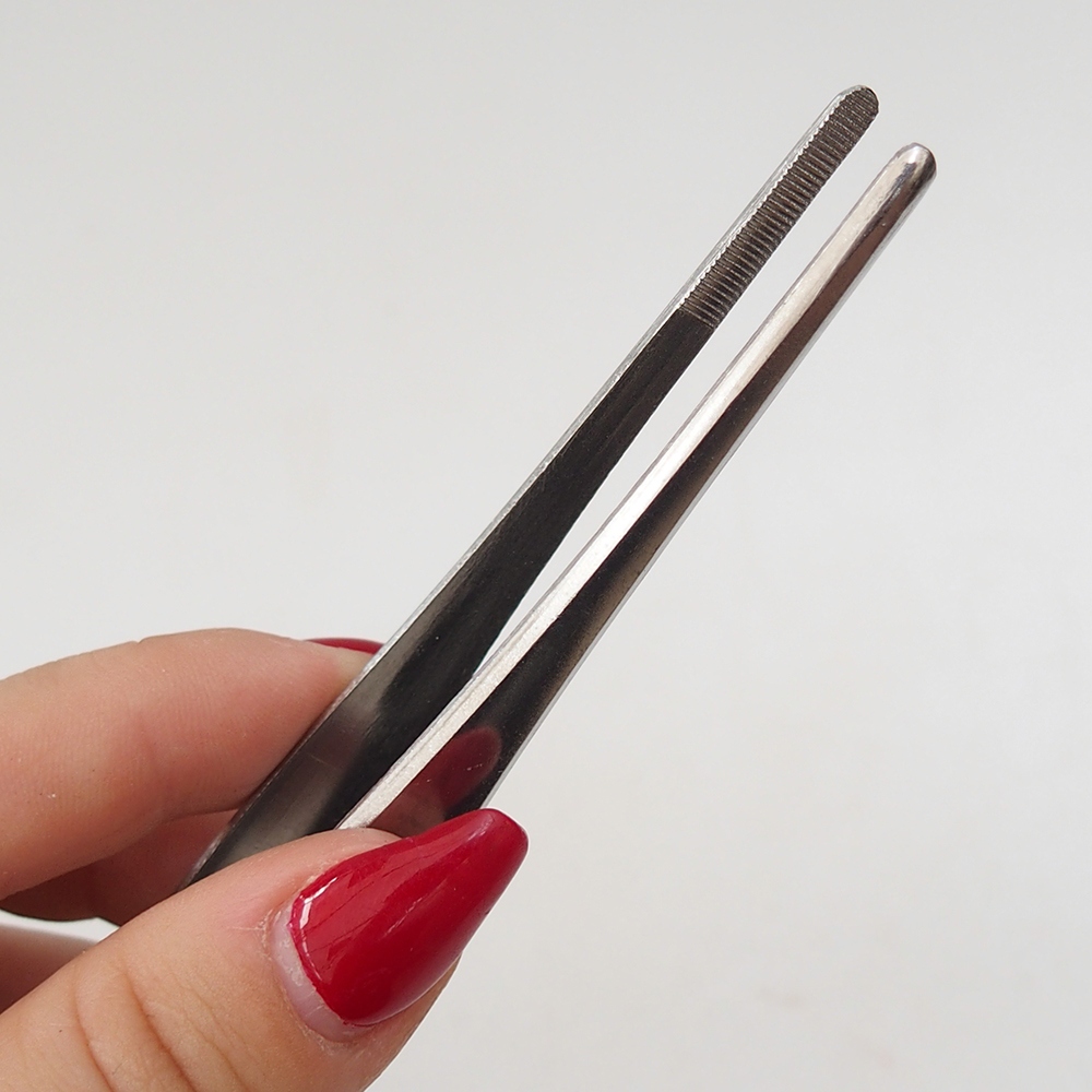 Spatola e pinzetta 22 cm - acciaio inox