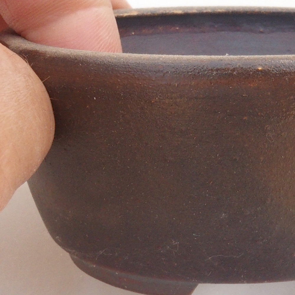 Ciotola per bonsai in ceramica 10 x 8,5 x 4 cm, marrone