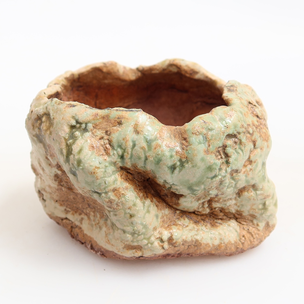Conchiglia in ceramica  6 x 6 x 5 cm, colore verde