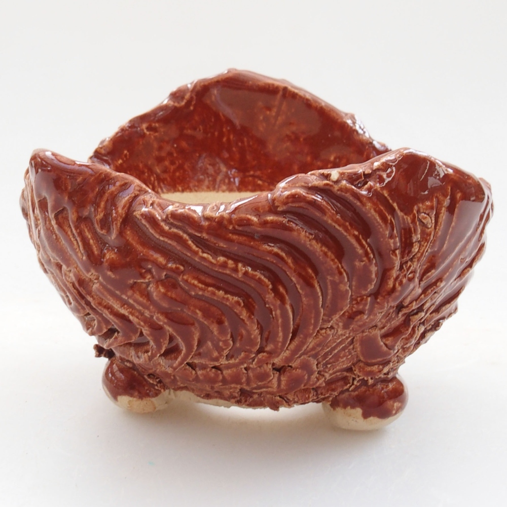 Conchiglia in ceramica 8 x 7 x 6 cm , colore marrone