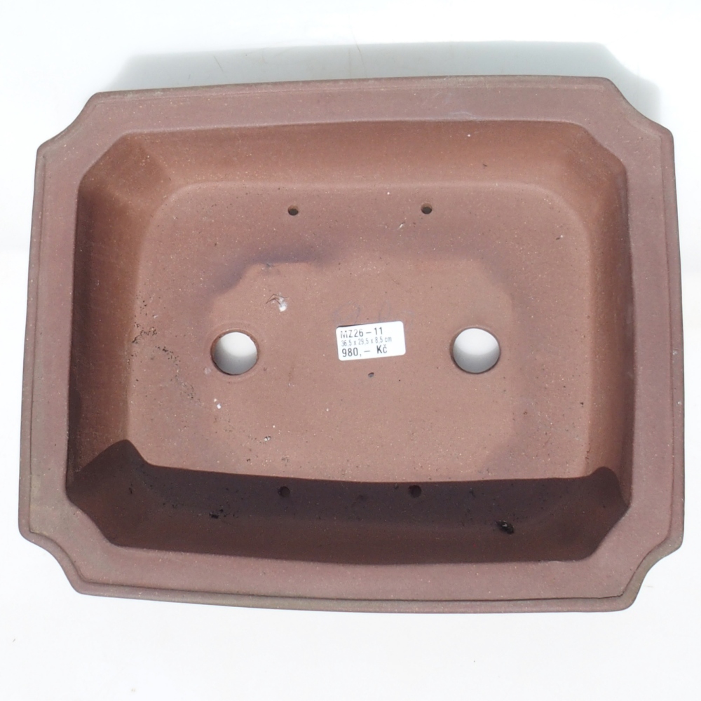 Ciotola per bonsai 35,5 x 29,5 x 8,5 cm - marrone