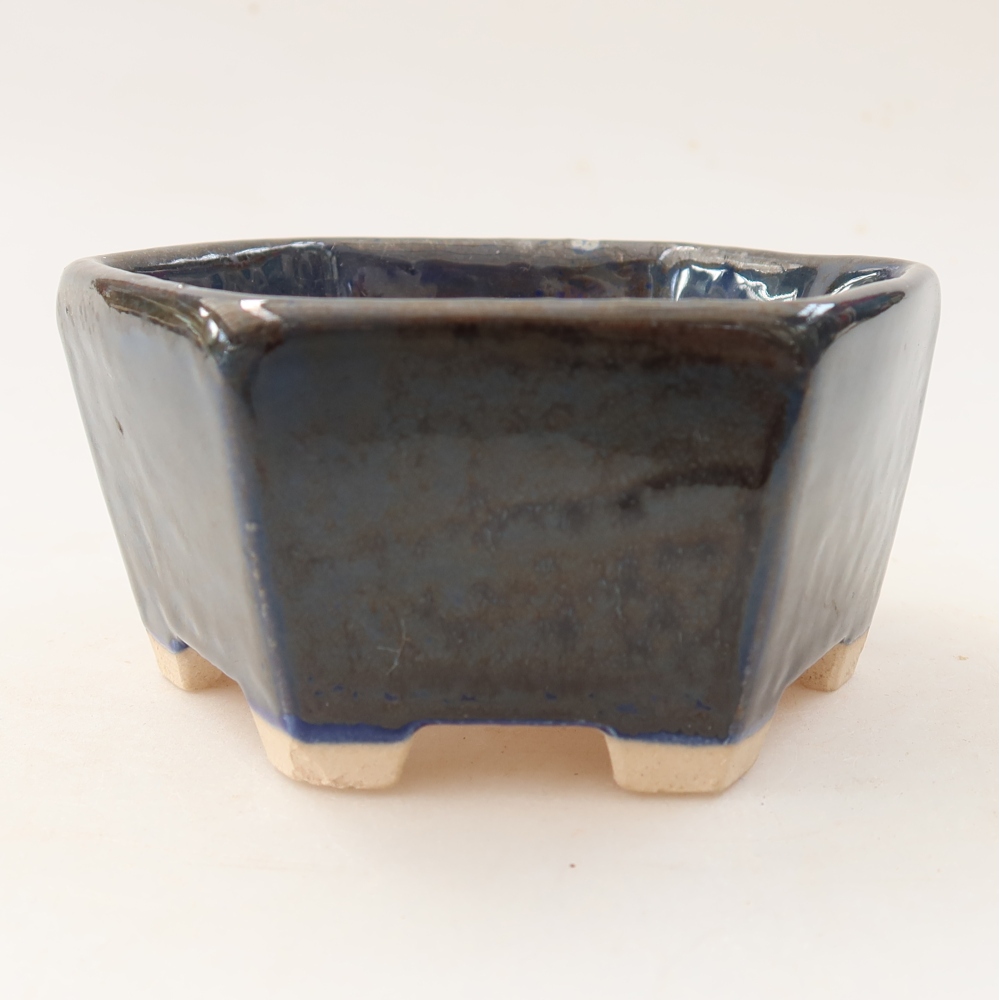 Ciotola bonsai in ceramica 10 x 9 x 5 cm, colore blu