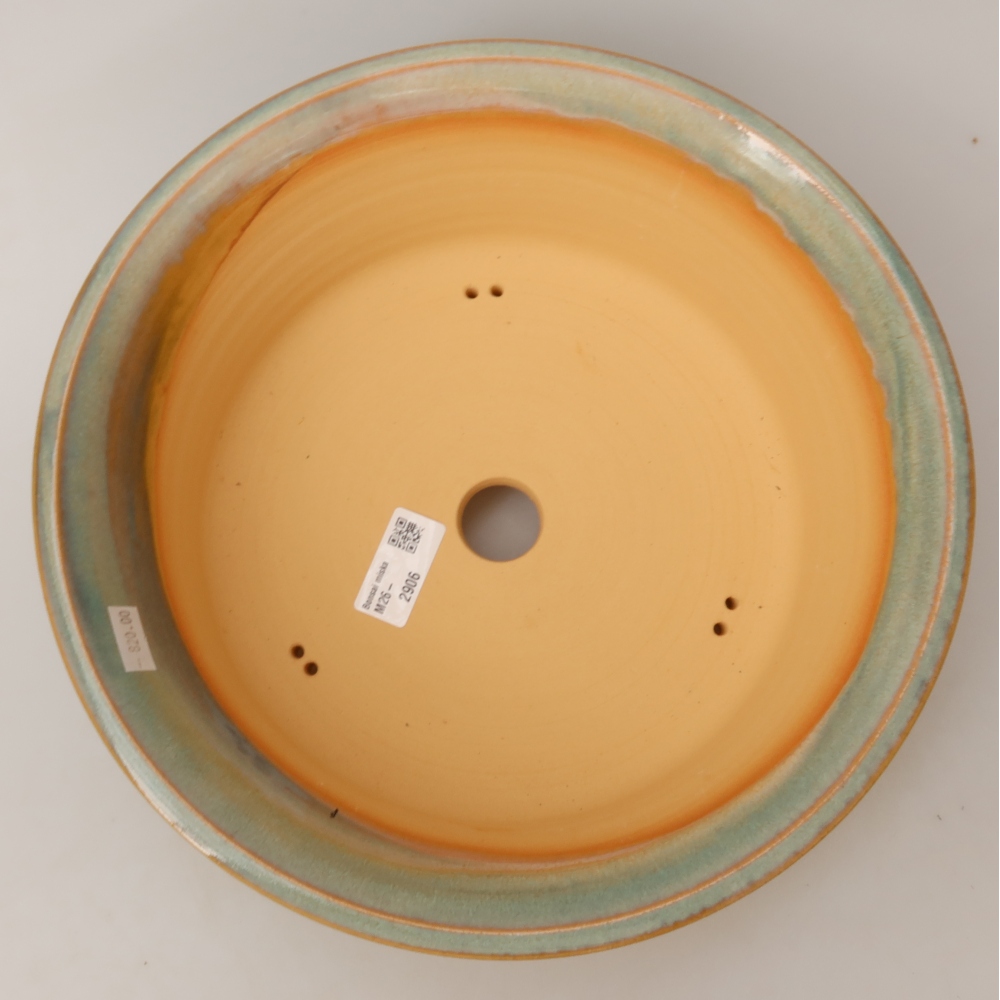 Vaso in ceramica per bonsai 29 x 29 x 9,5 cm, colore verde
