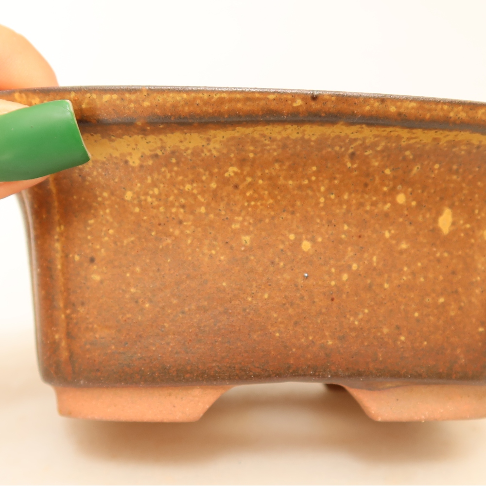 Ciotola in ceramica  13 x 10,5 x 5,5 cm, colore marrone