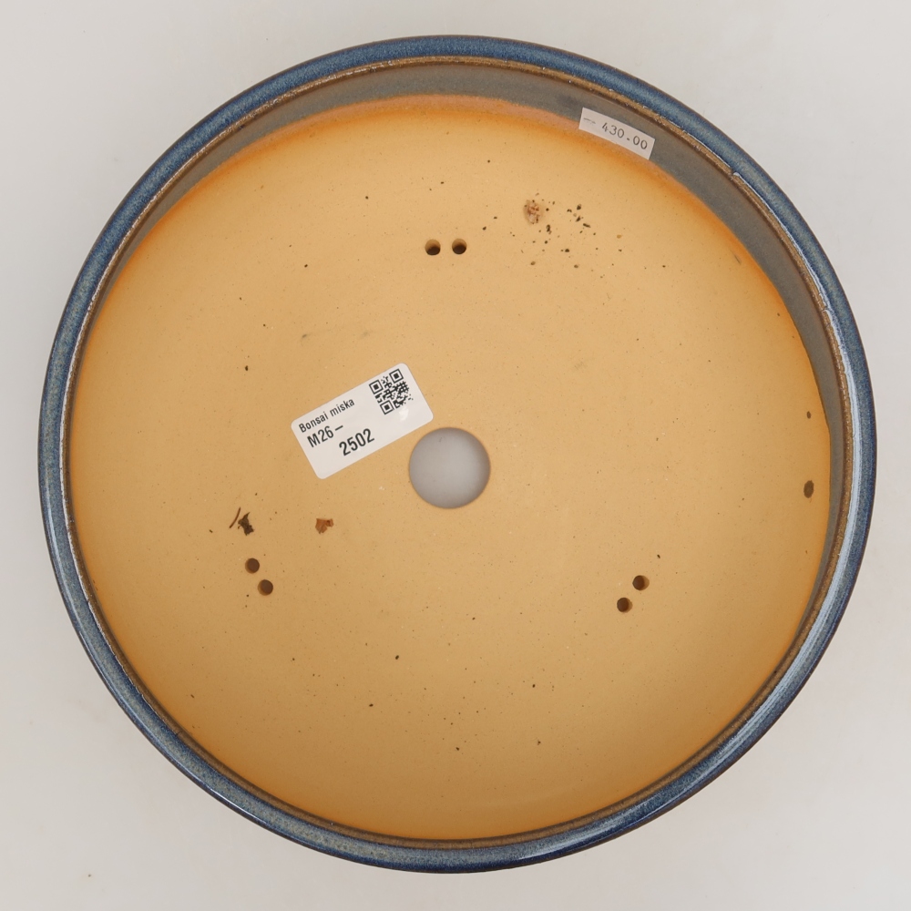 Vaso da bonsai in ceramica 21,5 x 21,5 x 7 cm, colore blu