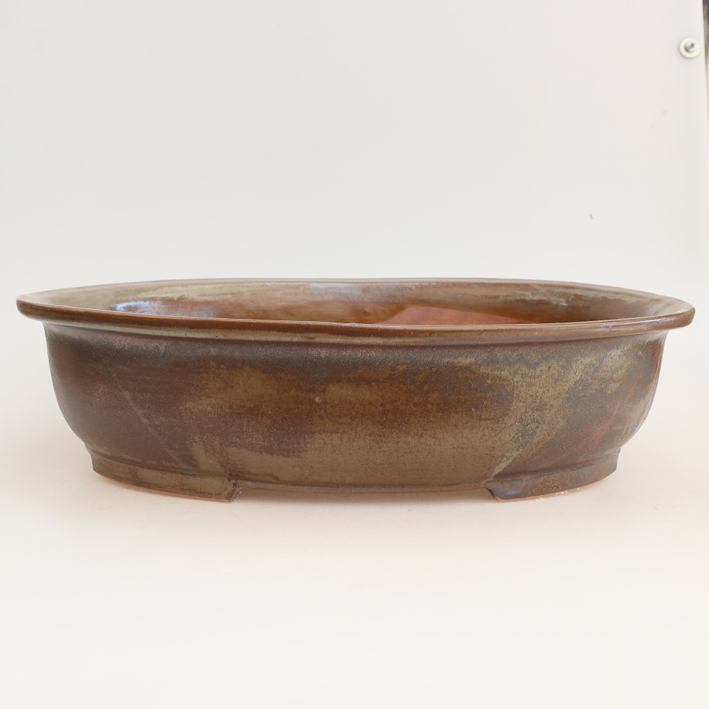 Vaso da bonsai in ceramica 36 x 28 x 8,5 cm, colore marrone