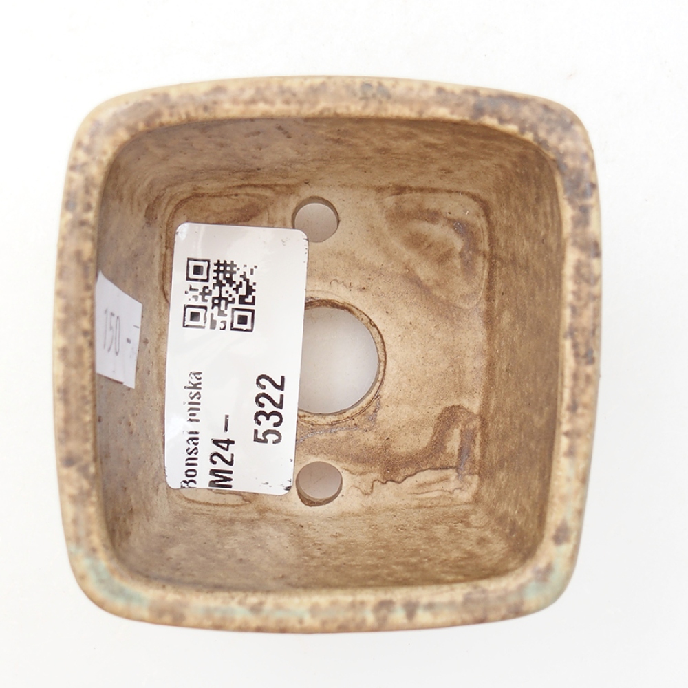 Ciotola per bonsai in ceramica 6 x 6 x 4,5 cm, verde