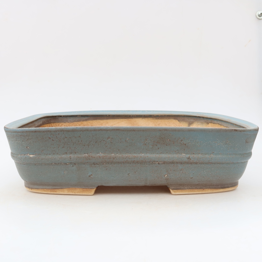Vaso da bonsai in ceramica 29 x 23,5 x 7,5 cm, colore blu