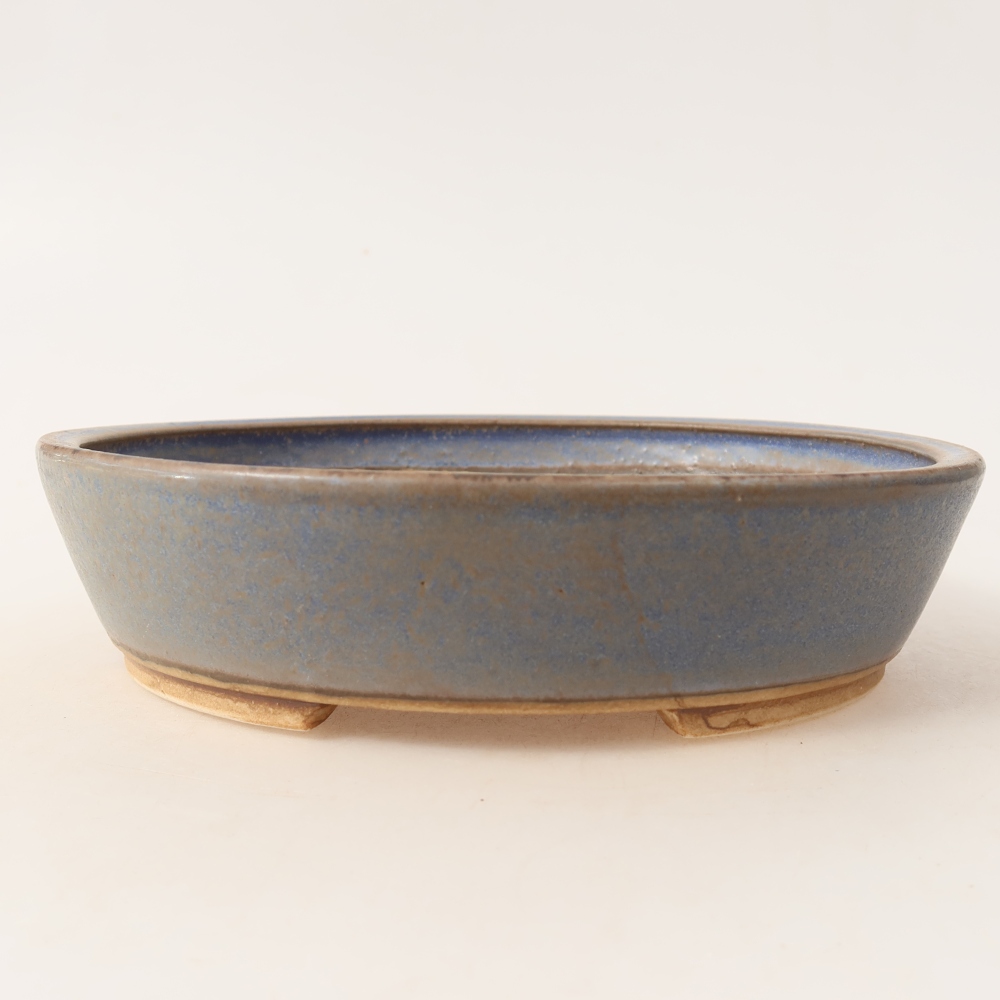 Ciotola bonsai in ceramica 18,5 x 16,5 x 4,5 cm, colore blu