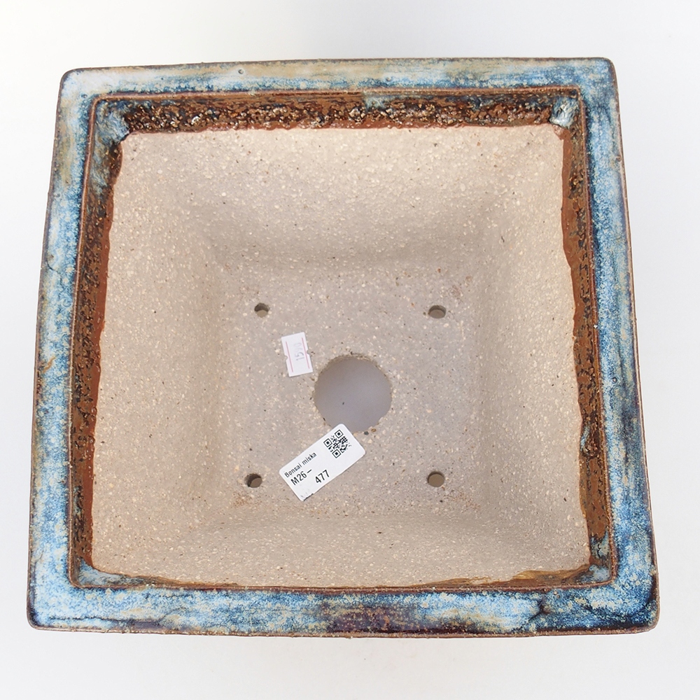 Ciotola per bonsai in ceramica 24 x 24 x 14 cm, marrone