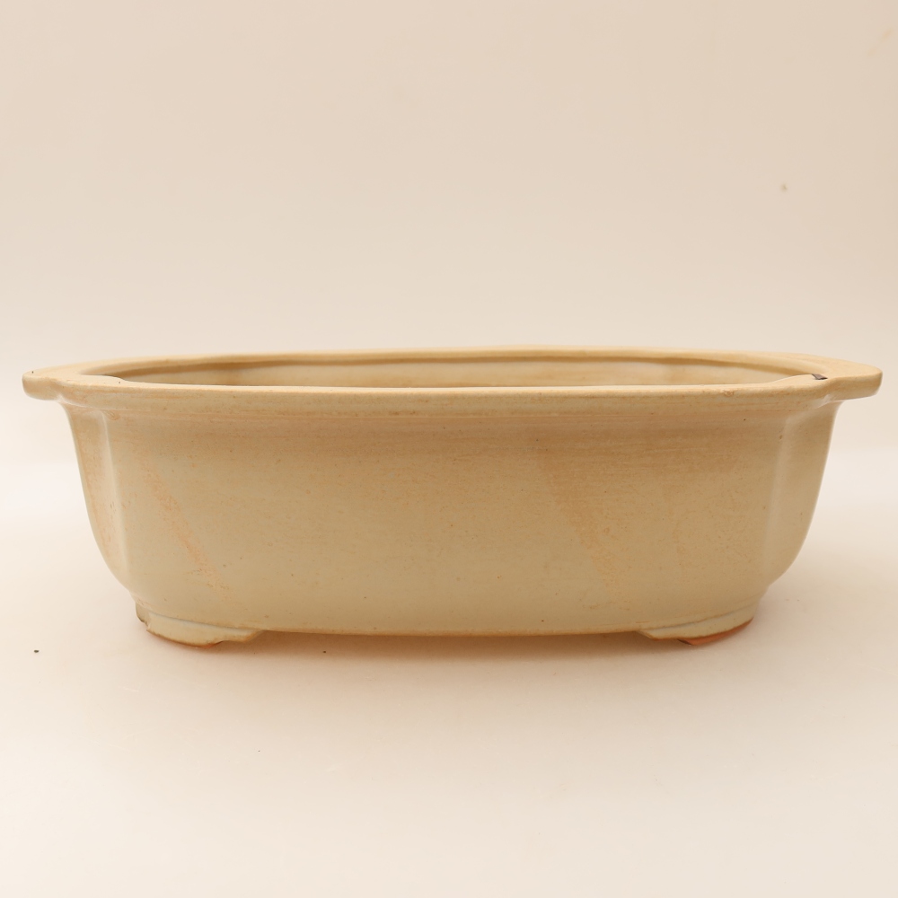 Vaso da bonsai in ceramica 24,5 x 21 x 7,5 cm, colore beige