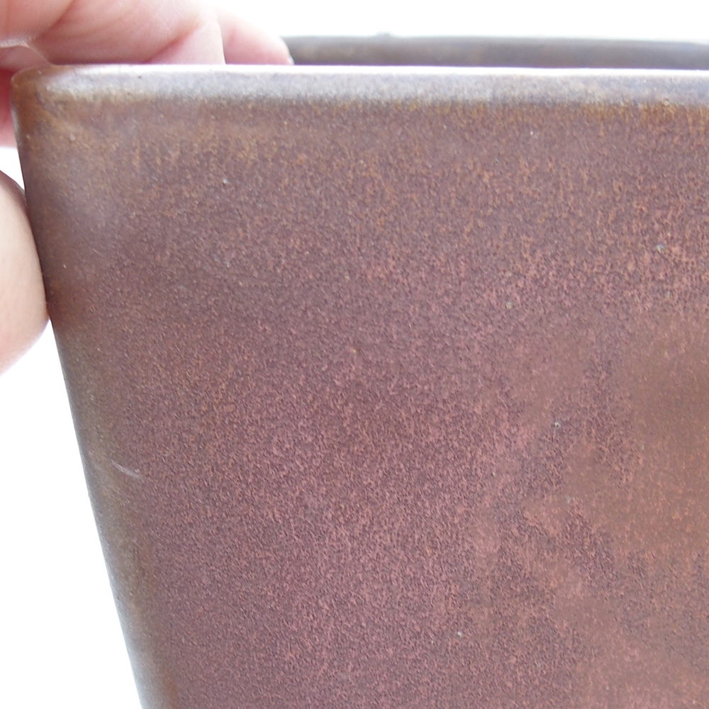 Ciotola per bonsai in ceramica 15 x 15 x 19 cm, marrone