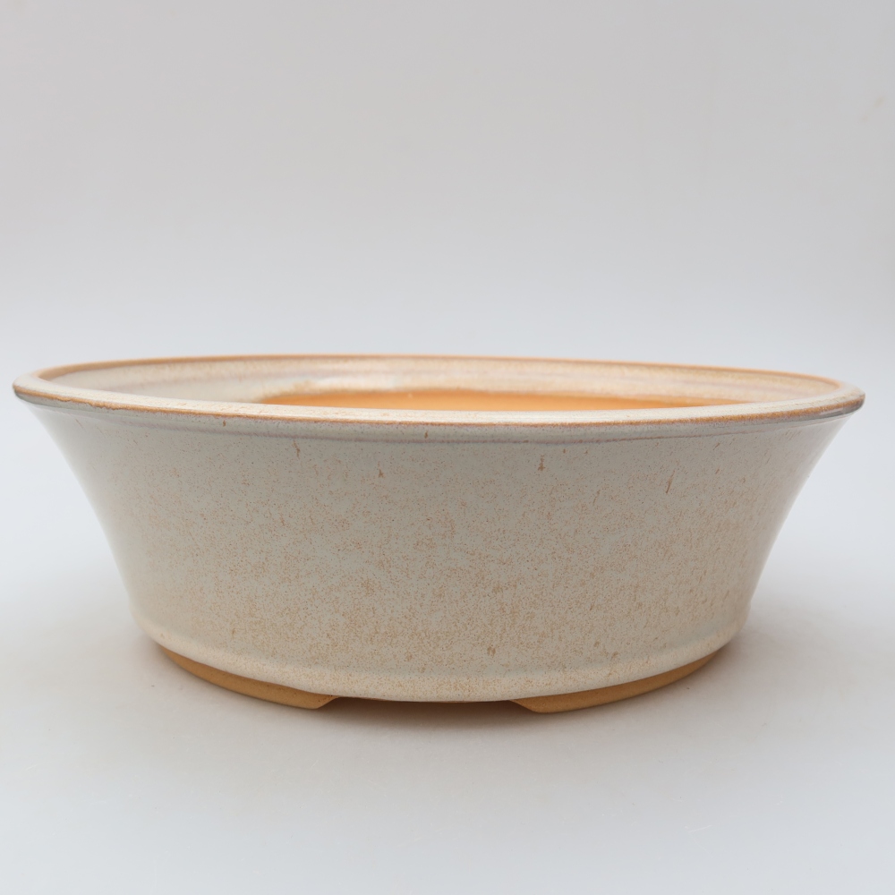 Vaso per bonsai in ceramica 27 x 27 x 8 cm, colore beige