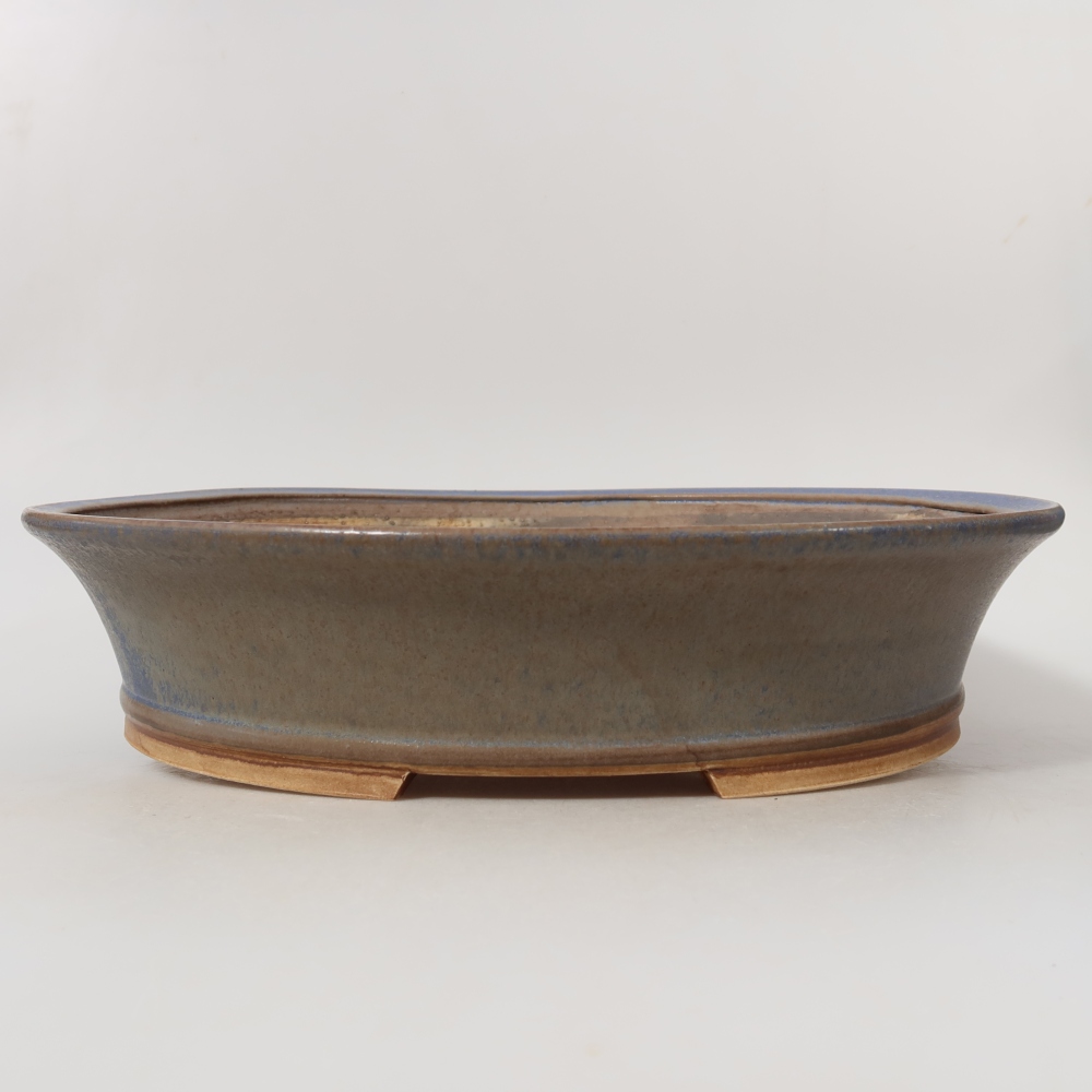 Vaso in ceramica per bonsai 31,5 x 28 x 7 cm, colore blu