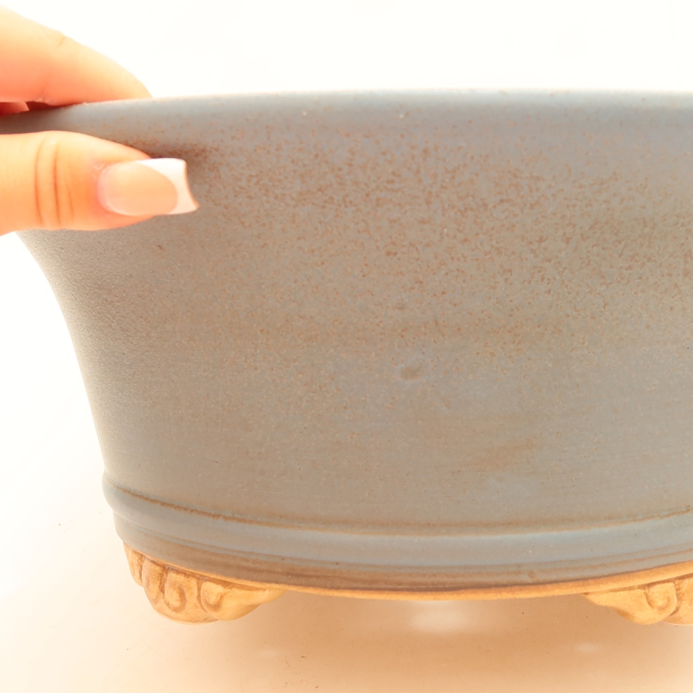 Vaso da bonsai in ceramica 29 x 29 x 12 cm, colore blu