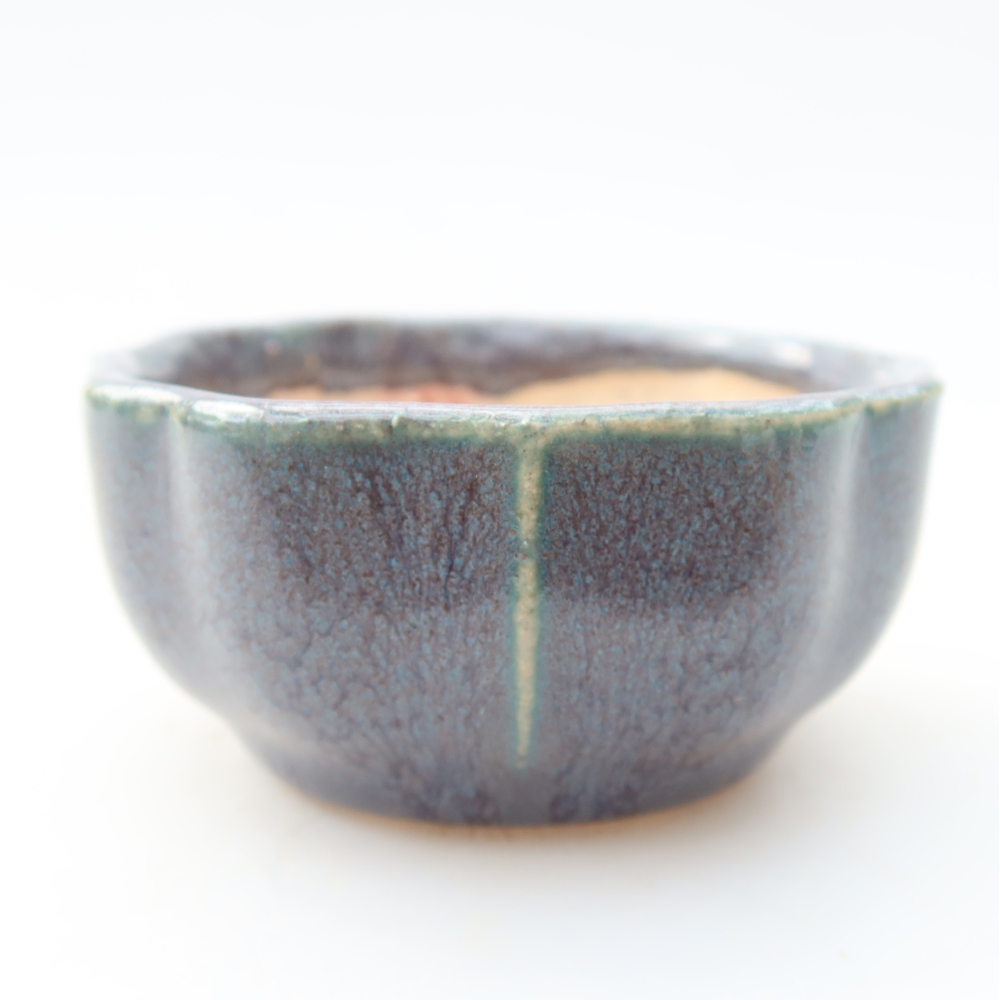 Vaso da bonsai in ceramica 6 x 6 x 3 cm, colore grigio