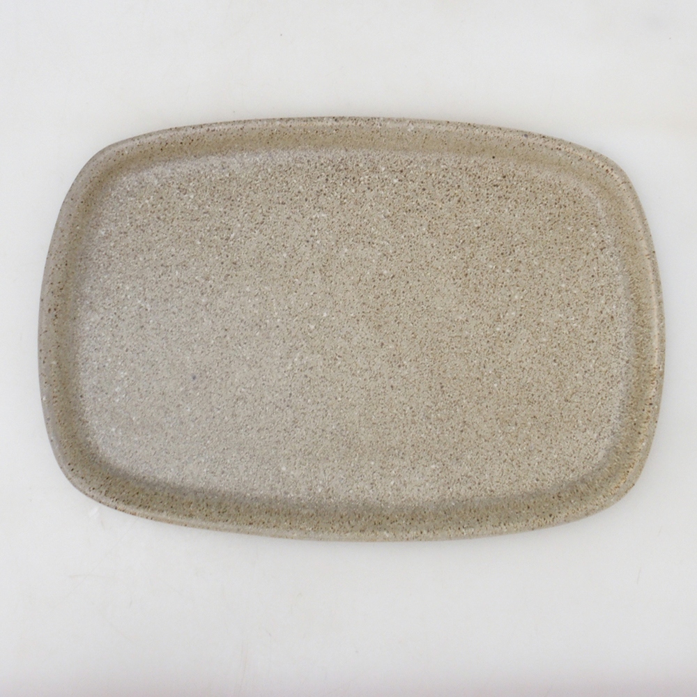 Piattino in ceramica H10 - 34 x 23,5 x 1,5 cm - beige