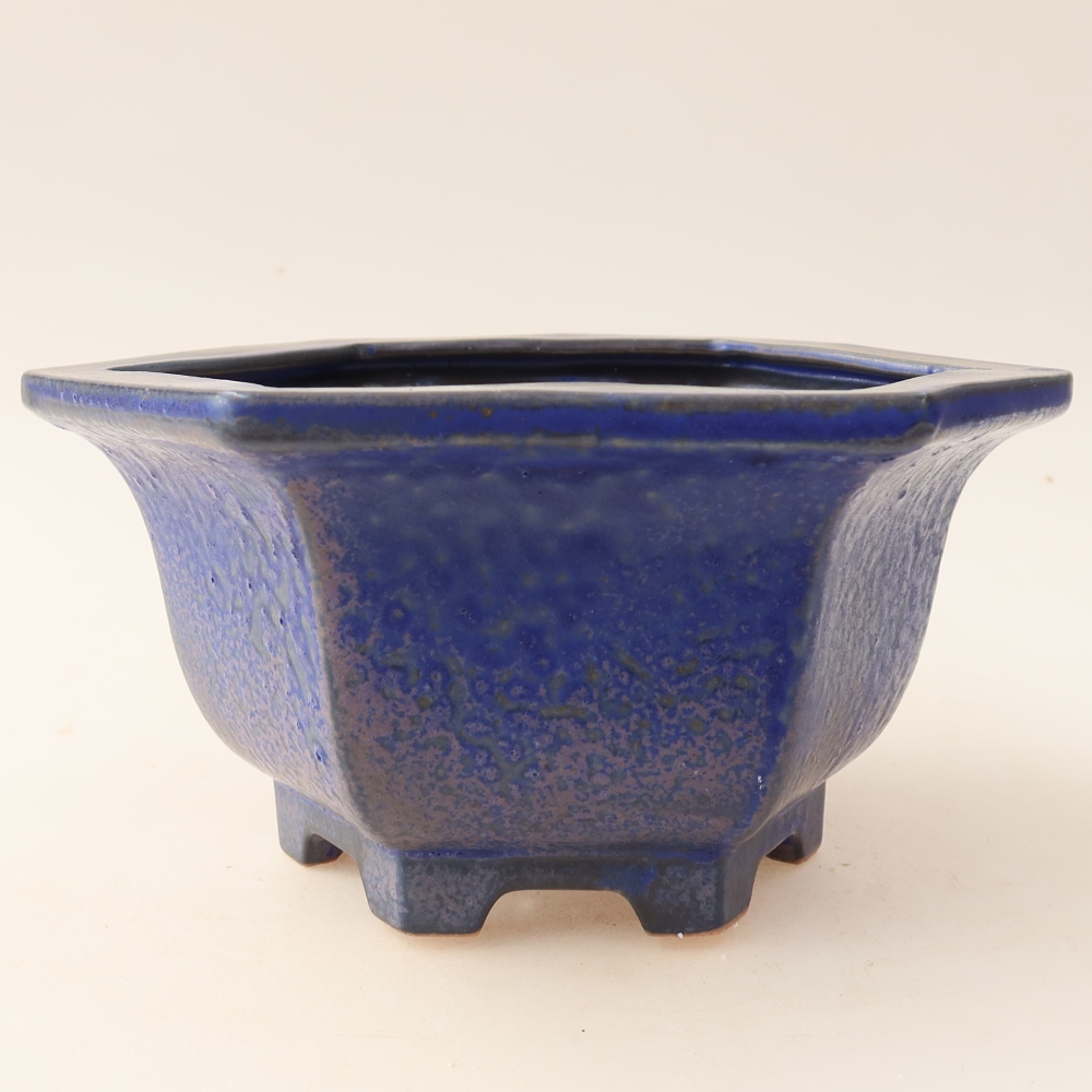 Ciotola bonsai in ceramica 18,5 x 16,5 x 9 cm, colore blu