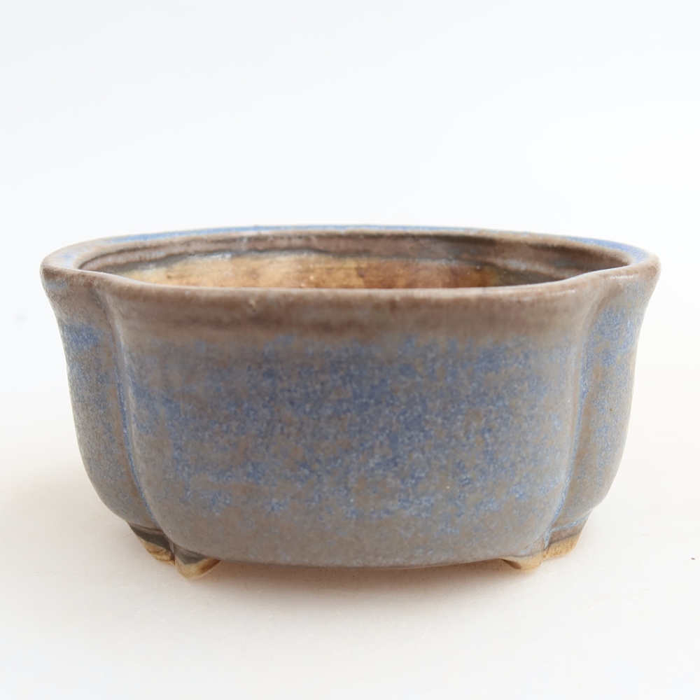 Vaso in ceramica per bonsai 8 x 7,5 x 3,5 cm, colore blu