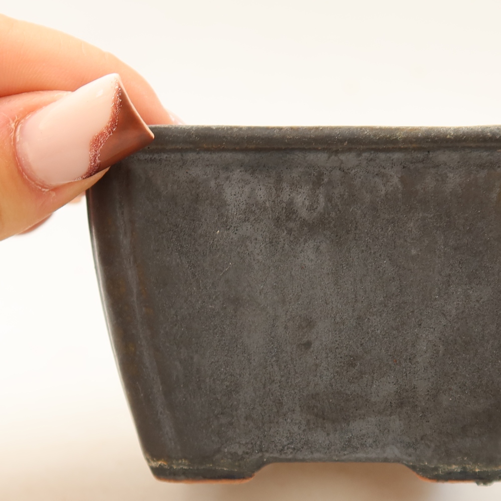 Ciotola per bonsai in ceramica 8,5 x 8,5 x 5,5 cm, marrone