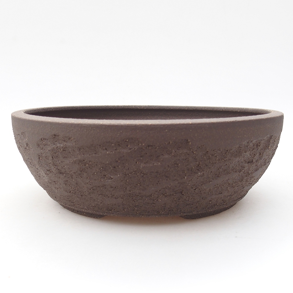 Ciotola per bonsai in ceramica 18,5 x 18,5 x 6 cm, marrone