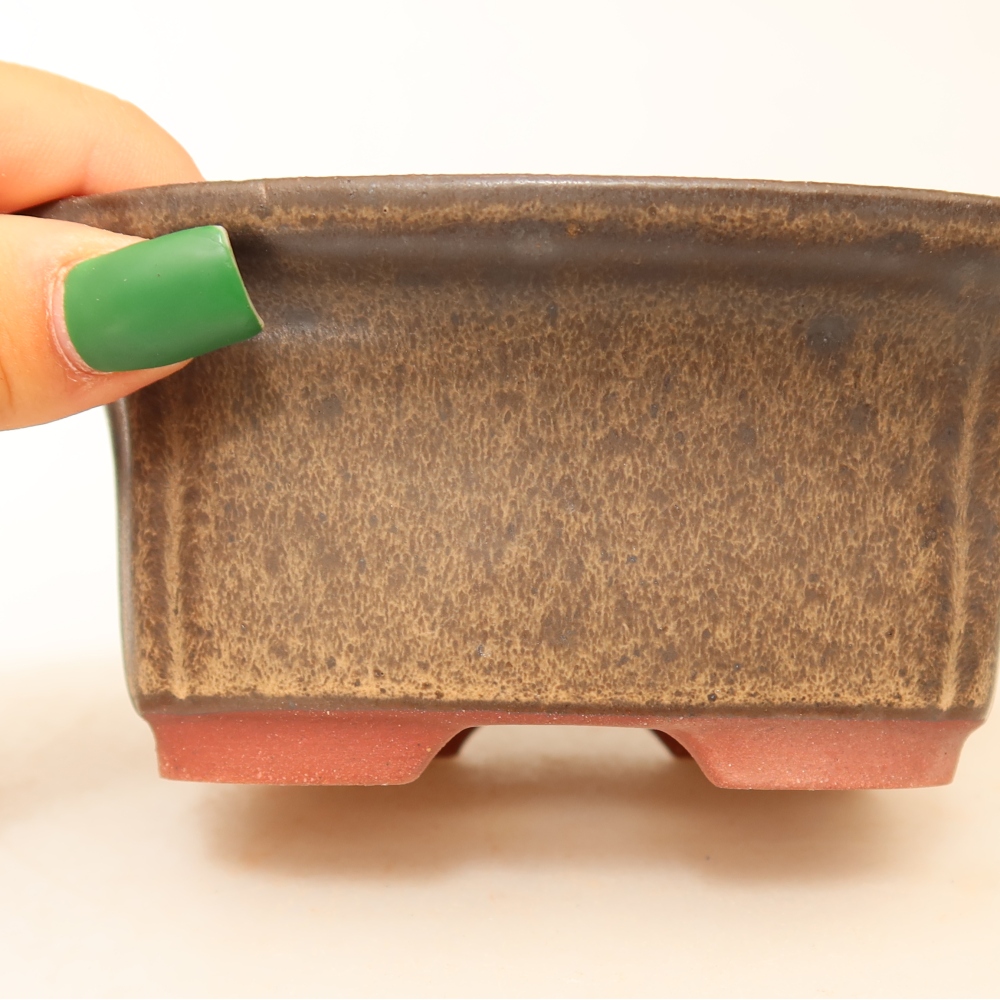Ciotola in ceramica  13 x 10,5 x 5,5 cm, colore marrone