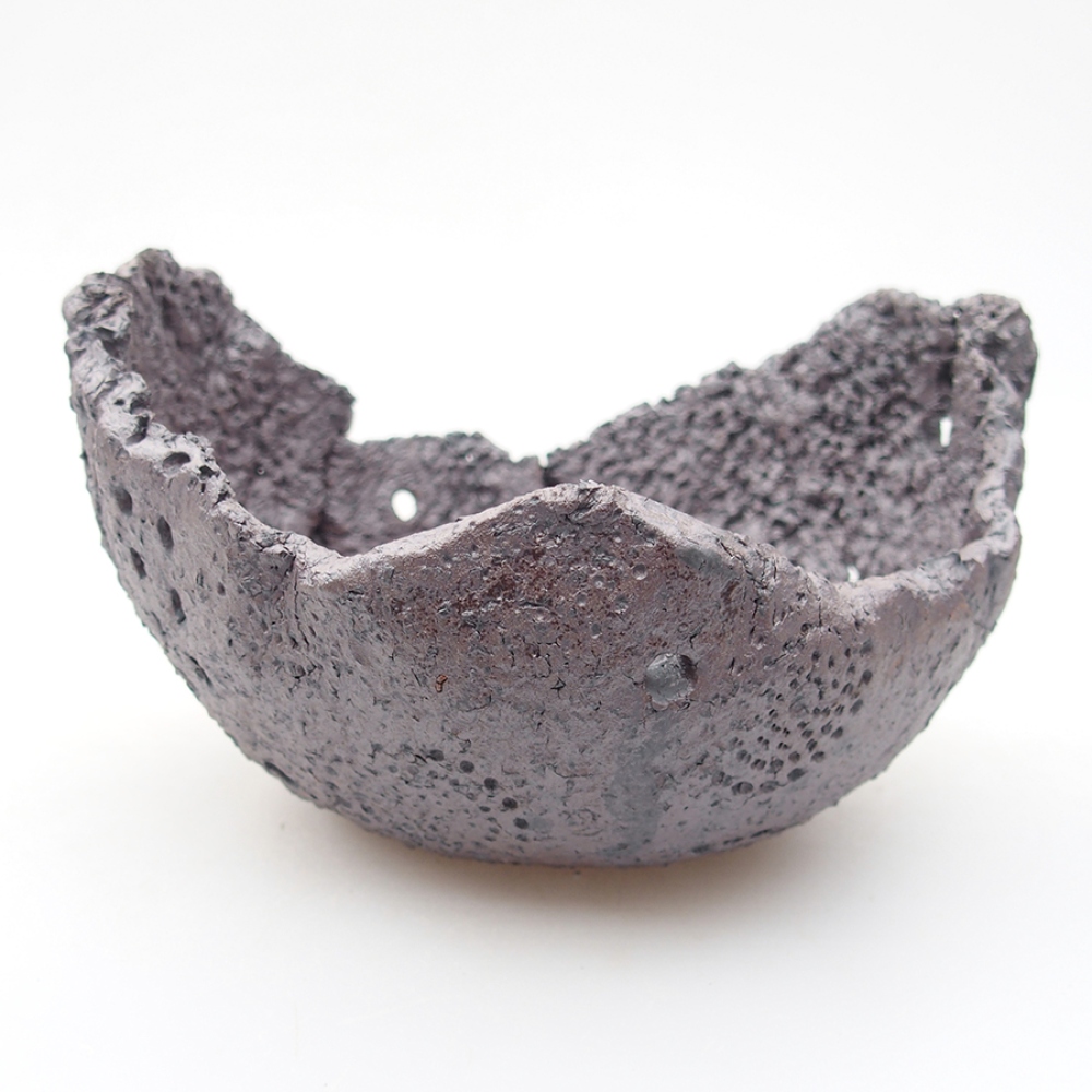 Guscio in ceramica 14 x 12,5 x 8 cm, colore metallizzato