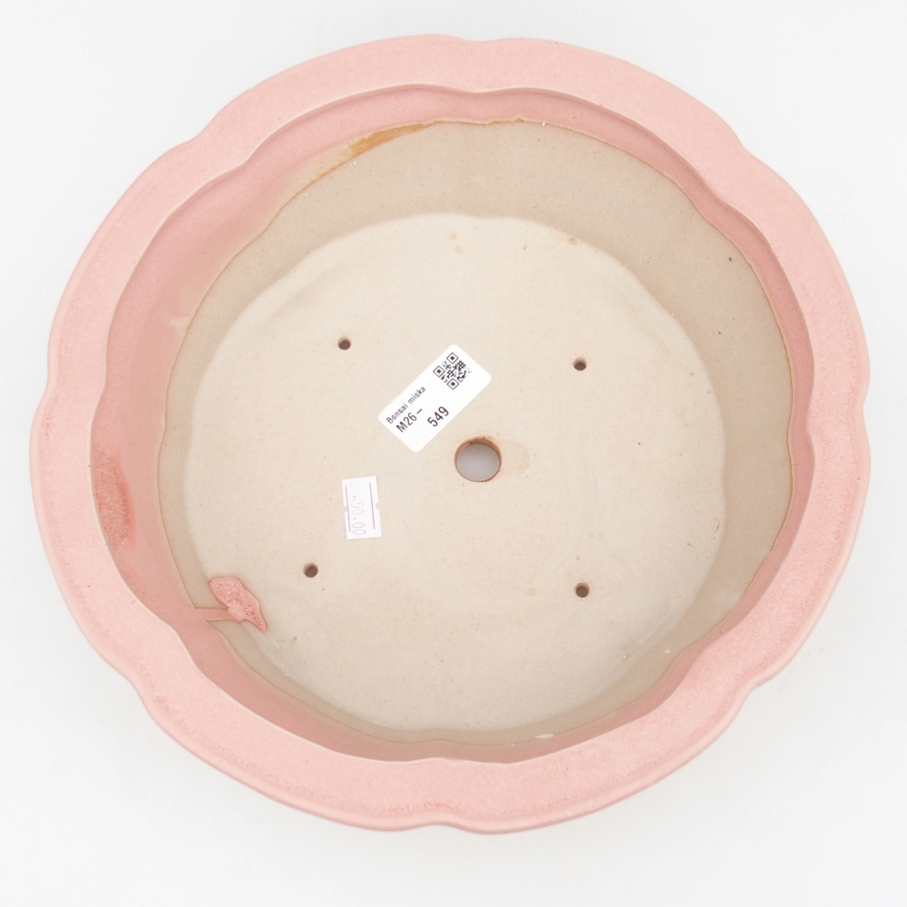 Ciotola per bonsai in ceramica 26,5 x 26,5 x 8,5 cm, rosa