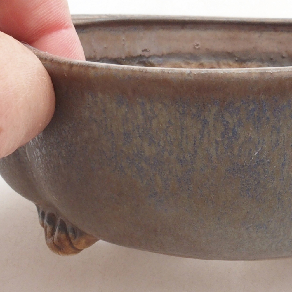 Ciotola per bonsai in ceramica 10 x 8,5 x 4 cm, marrone