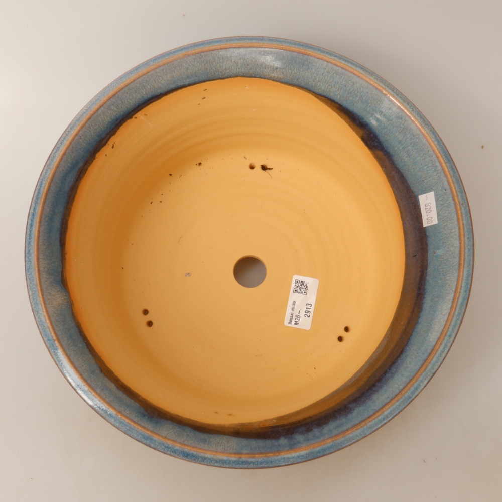 Vaso da bonsai in ceramica 28,5 x 28,5 x 10,5 cm, colore blu