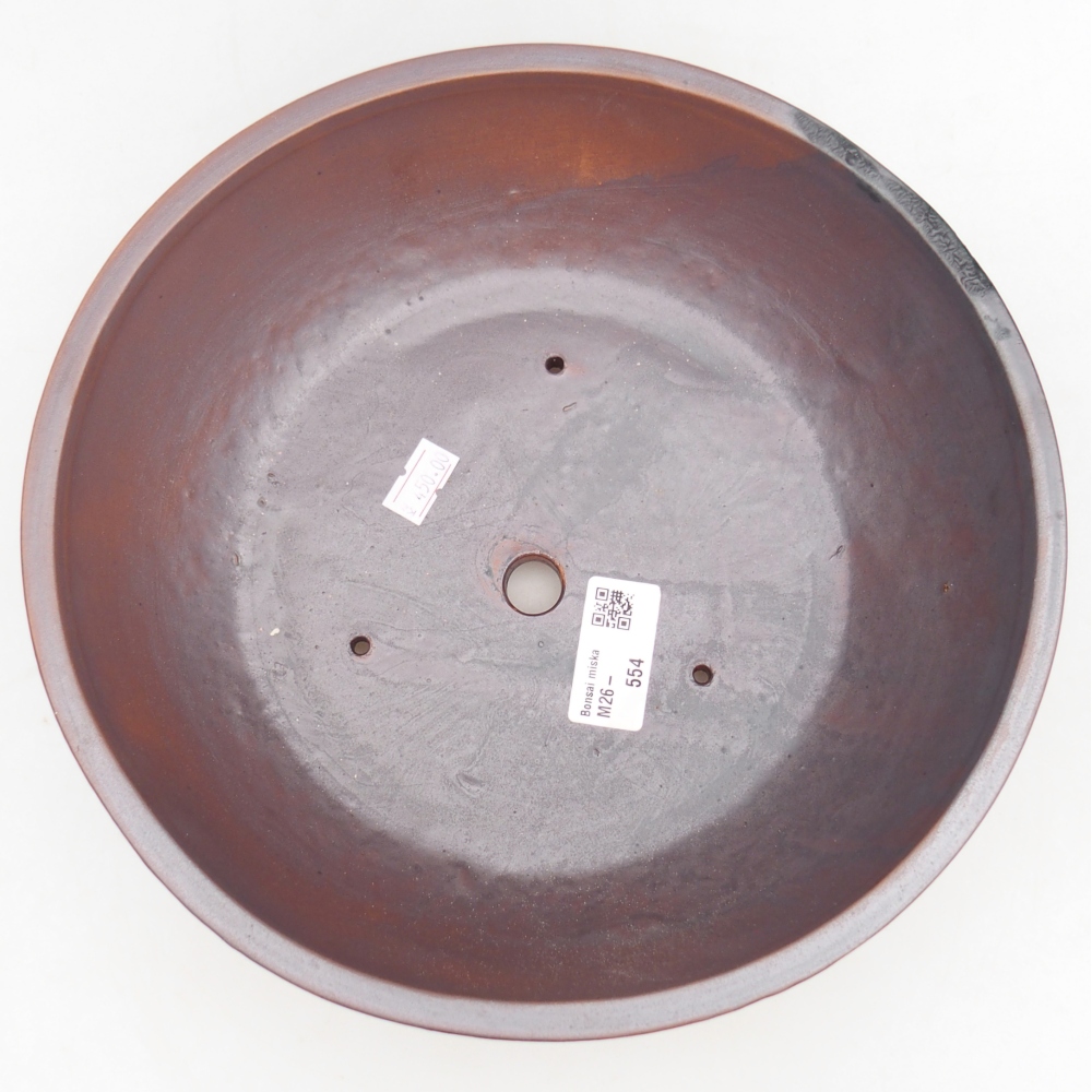 Ciotola bonsai in ceramica 24,5 x 24,5 x 7,5 cm, colore metallo