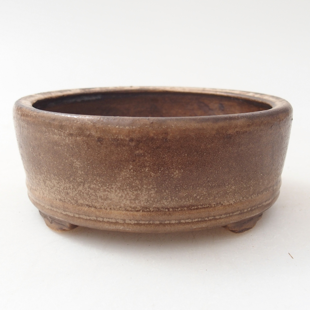 Ciotola per bonsai in ceramica 9 x 9 x 3,5 cm, marrone