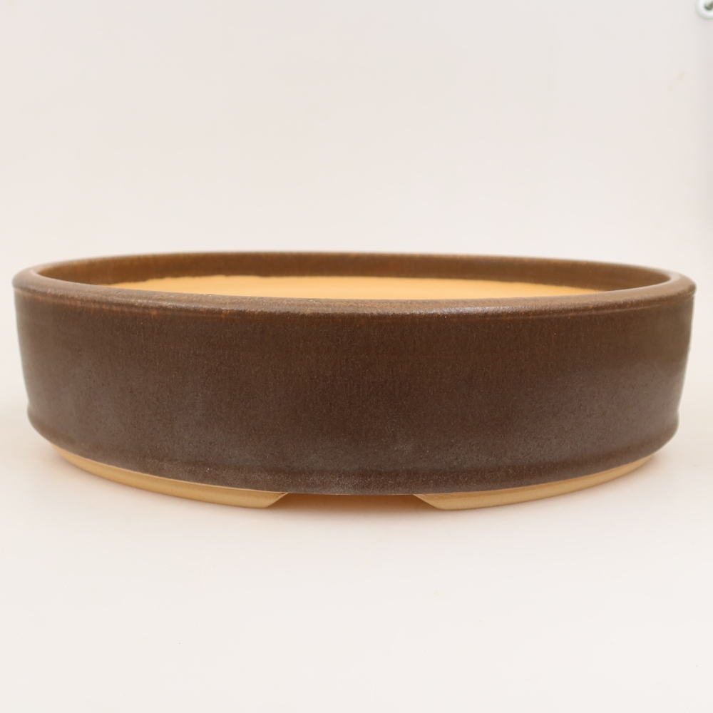 Vaso da bonsai in ceramica 31 x 31 x 7,5 cm, colore marrone