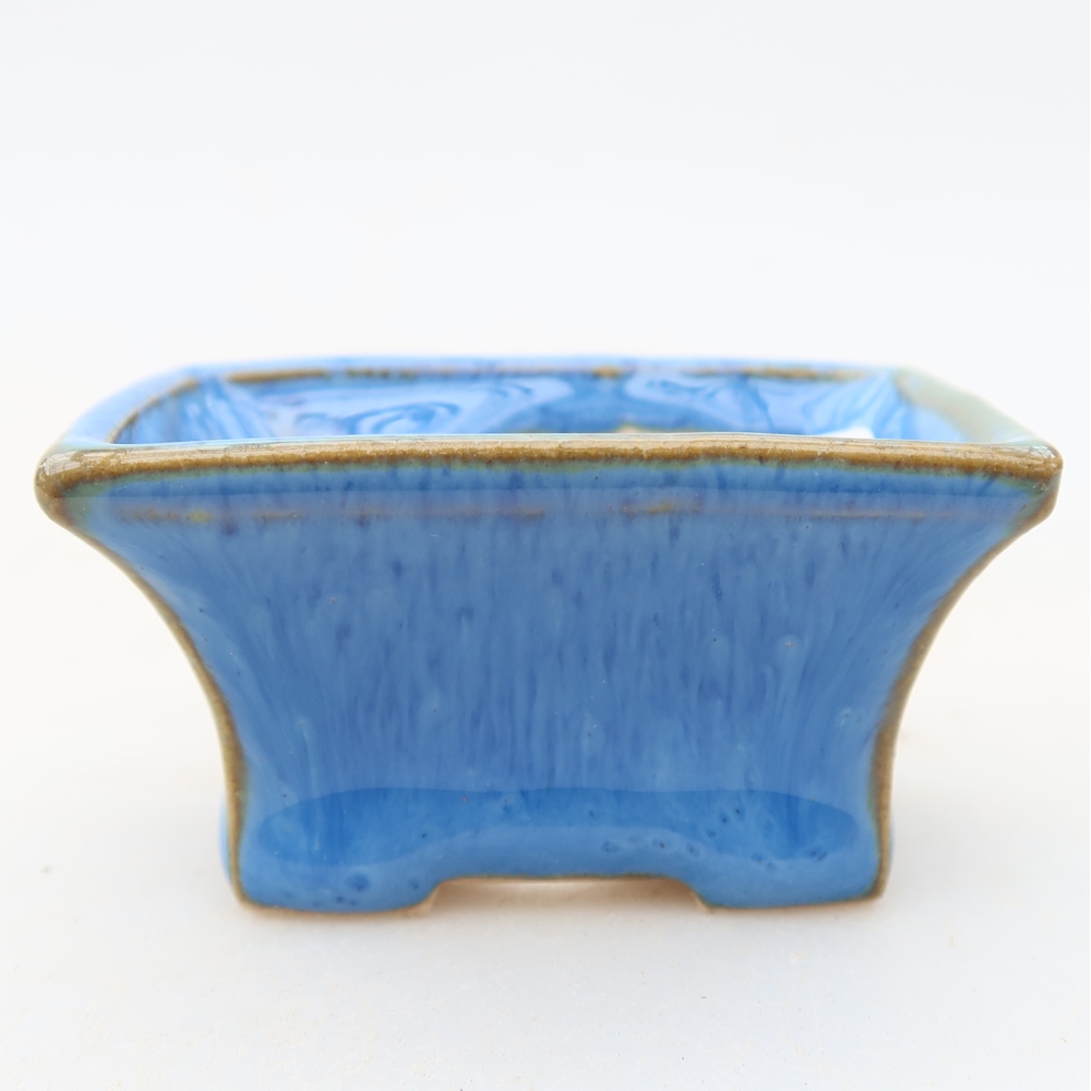 Vaso da bonsai in ceramica 5,5 x 3,5 x 3 cm, colore blu