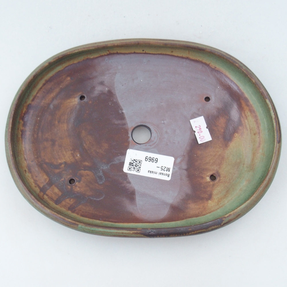 Ciotola bonsai in ceramica 26 x 26 x 8 cm, colore rosso