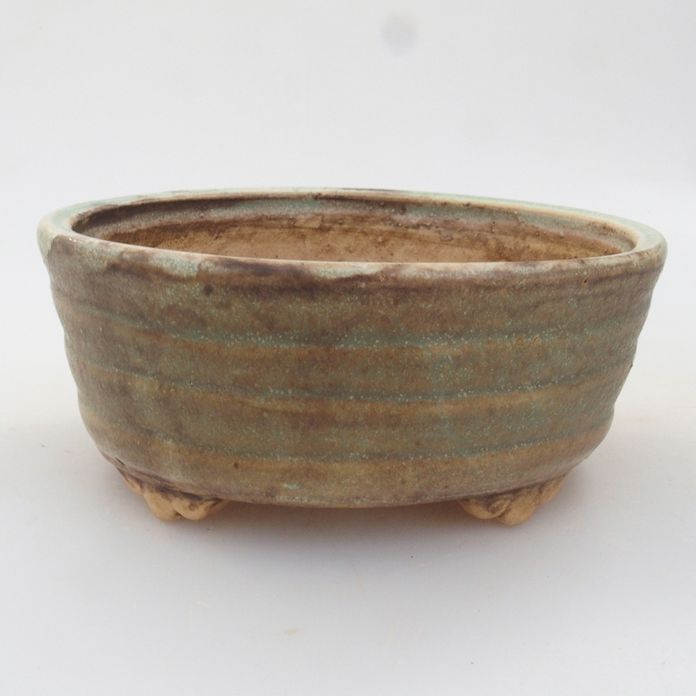 Ciotola per bonsai in ceramica 10 x 8,5 x 4 cm, marrone