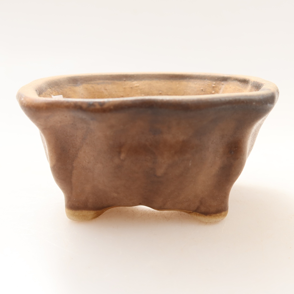 Vaso in ceramica per bonsai 7 x 7 x 3,5 cm, colore rosa