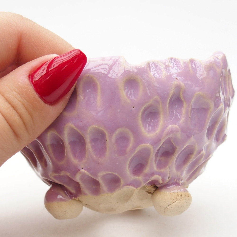 Conchiglia in ceramica 8,5 x 8 x 6,5 cm , colore viola