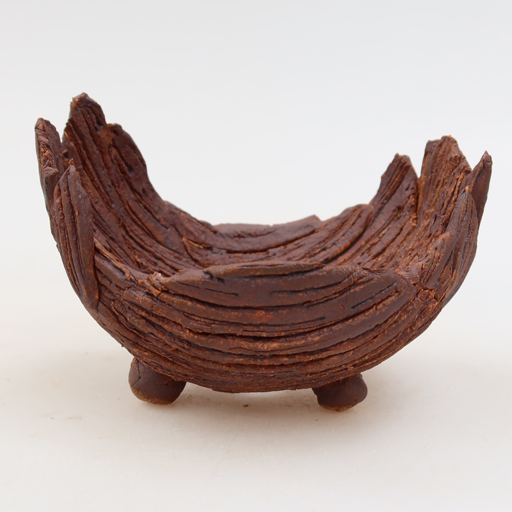 Guscio in ceramica  10,5 x 9 x 7,5 cm, colore marrone